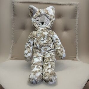 Slumberkins Lynx Kin Snuggler Brown Plush Single Stuffed Animal 19"